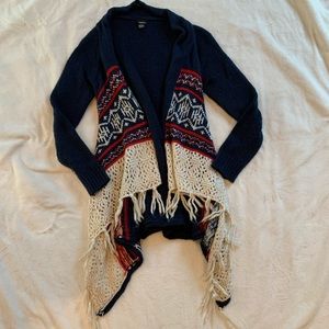 Tribal sweater cardigan
